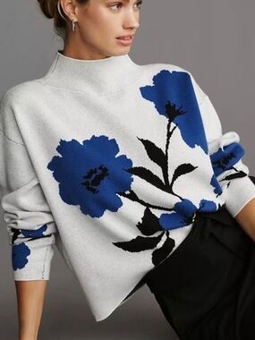 MAEVE by Anthropologie Carys Mock-Neck sweater.